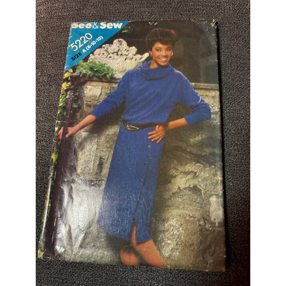 See & Sew 5220 Womens Dress Sewing Pattern Size 8-10-12 Uncut